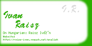 ivan raisz business card